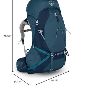 Osprey Aura AG 50 Women's Backpacking Backpack , Challenger Blue, Small