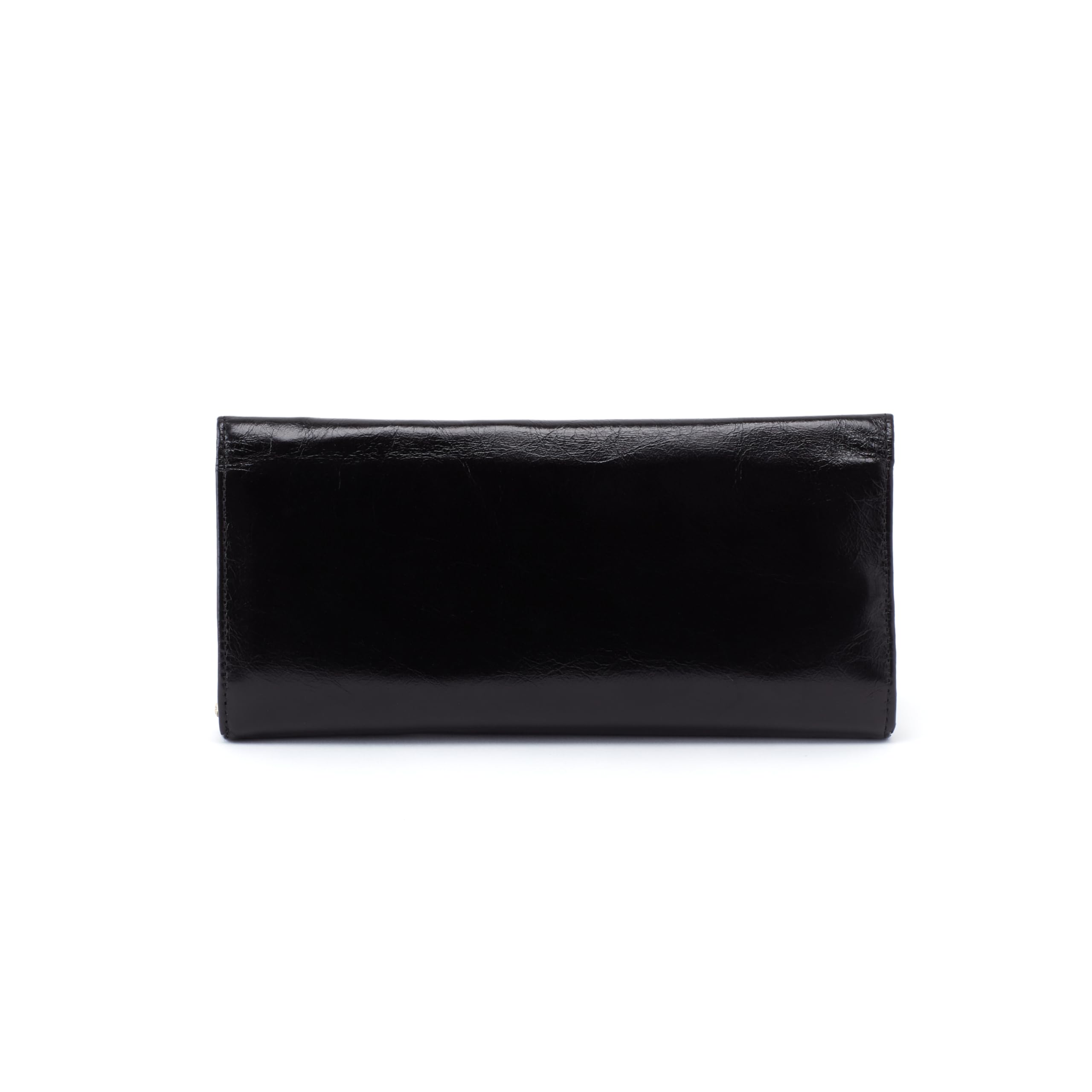 HOBO Rachel Continental Trifold Leather Wallet for Women, Black