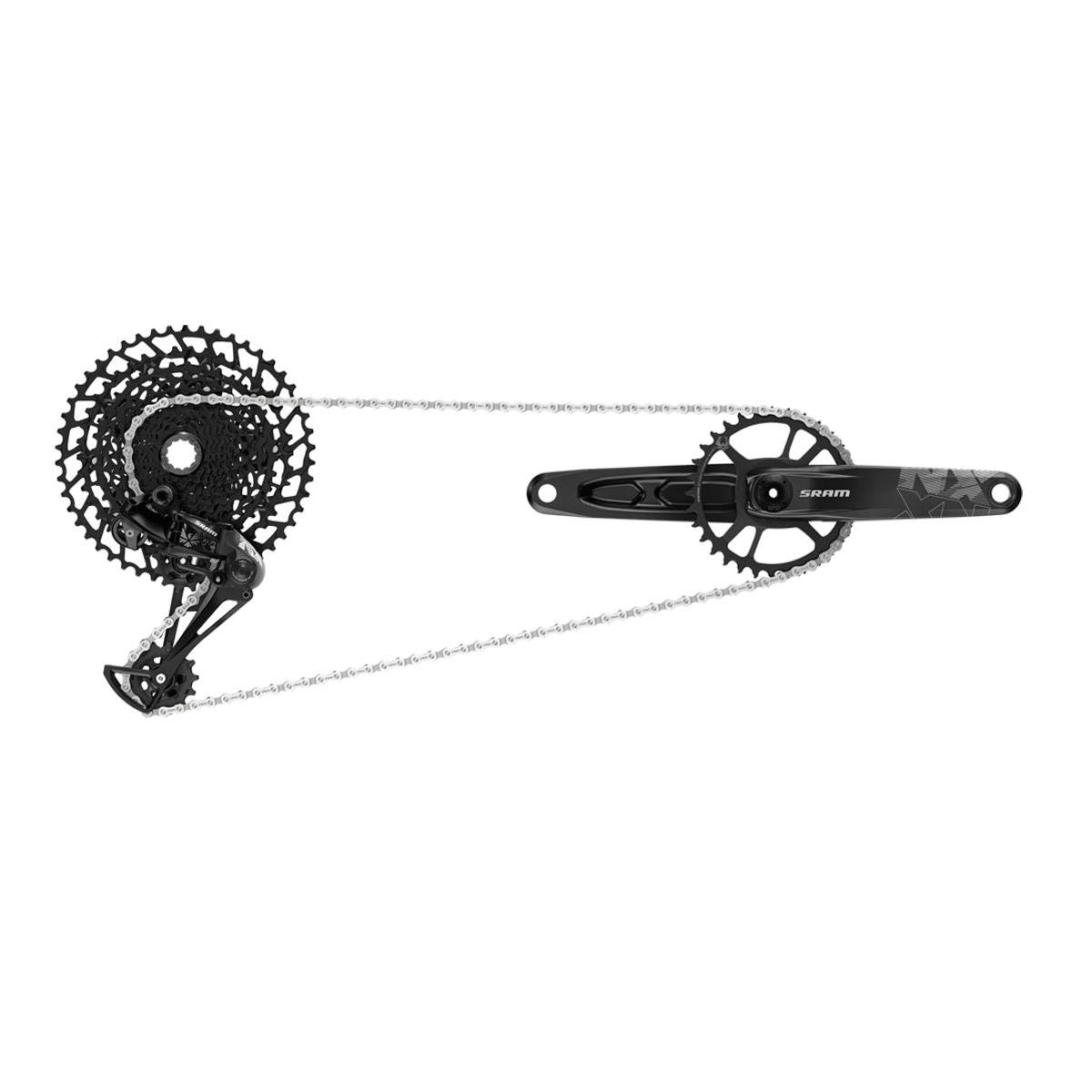 SRAM NX Eagle Groupset: 175mm 32 Tooth DUB Crank, Rear Derailleur, 11-50 12-Speed Cassette, Trigger Shifter, and Chain