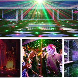 Party Lights,Disco DJ Lights Strobe Light Rave Stage Light Projector Effect Club Light Sound Activated with Remote Control for Parties Home Show Bar Club Birthday KTV DJ Pub Karaoke Christmas Holiday