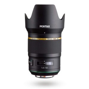 pentax hd pentax-d fa50mmf1.4 sdm aw single-focus standard lens new-generation, star-series lens extra-sharp, high-contrast images free of flare and ghost images, black