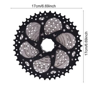 VGEBY Bike Cassette, Freewheel 10 Speed Mountain Bike Sprocket 11-42T Wide Ratio Cassette with Wrench and Screw and Spare Parts Bike Cassette 10 Baofeng Bike Cassette