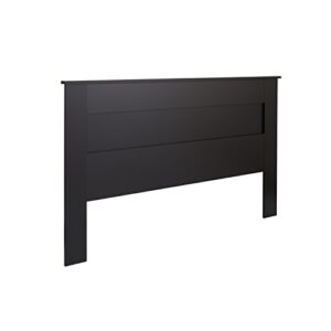 Prepac Stylish Flat Wood Panel Headboard for King Size Beds, Simplistic Wooden King Headboard 2.25" D x 81" W x 48" H, Black, BHFK-1301-1