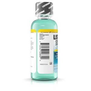 Listerine Cool Mint Zero Alcohol Mouthwash, Travel Size 3.2 Ounces (95ml) - Pack of 2