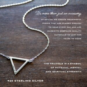 EFYTAL Graduation Gifts for Her 2024, Sterling Silver Triangle Necklace, Encouragement Gifts for Women, College Graduation Jewelry Gift for New Grad