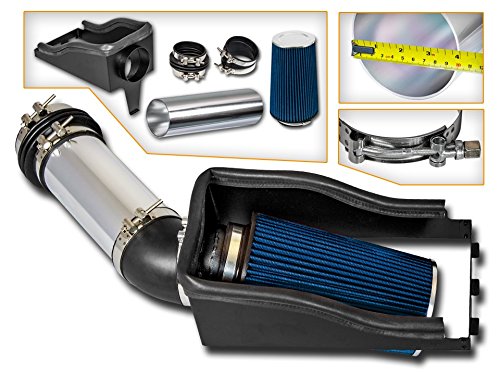 Cold Air Intake System with Heat Shield Kit + Filter Combo BLUE Compatible For 99.5-03 Ford F250/ Ford F350 / Ford Excursion Super Duty 7.3L Turbo Diesel