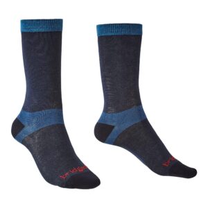 Bridgedale Women's Coolmax Base Layer Liner Socks - 2 Pack, Navy, Small