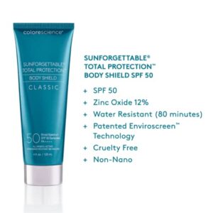 Colorescience Sunforgettable Total Protection SPF 50 Body Shield, 4 fl. Oz (Pack of 1)