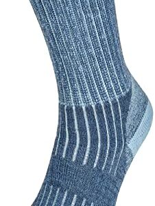 Bridgedale Women's Hike Midweight Boot Height- Merino Comfort Socks, Blue, Small