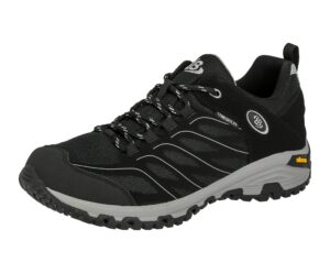 brütting unisex low rise hiking shoes, black black grey, 7 us men