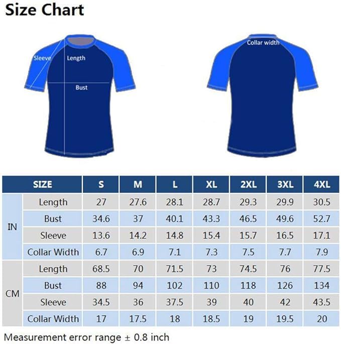 V VICROAD Mens Short Sleeve Rash Guard Swim Shirt Athletic Surfing Tee Sky/Navy-2XL