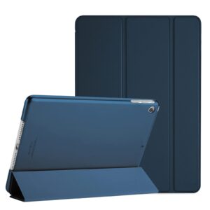 procase smart case for ipad mini 1 2 3(model: a1432 a1454 a1455 a1489 a1490 a1491 a1599 a1600), slim lightweight stand cover with translucent frosted back support auto sleep/wake –navy blue