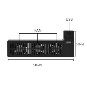 Zerone Cooling Fan Docking Station External Cooler Stand with 3 Cooling Fan Heat Reducing USB External Cooling Fan Side Mounted for ONE X Game Console Title