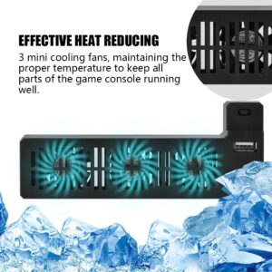 Zerone Cooling Fan Docking Station External Cooler Stand with 3 Cooling Fan Heat Reducing USB External Cooling Fan Side Mounted for ONE X Game Console Title