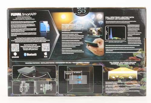 Fluval SEA Marine Nano LED Aquarium Lighting with Bluetooth, 20 Watts,Glass