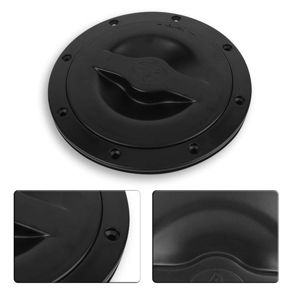 Dilwe Kayak Boat Cover Deck Hatch with Hole Threaded Lid for Kayak Boat Kit Contain Red Pocket