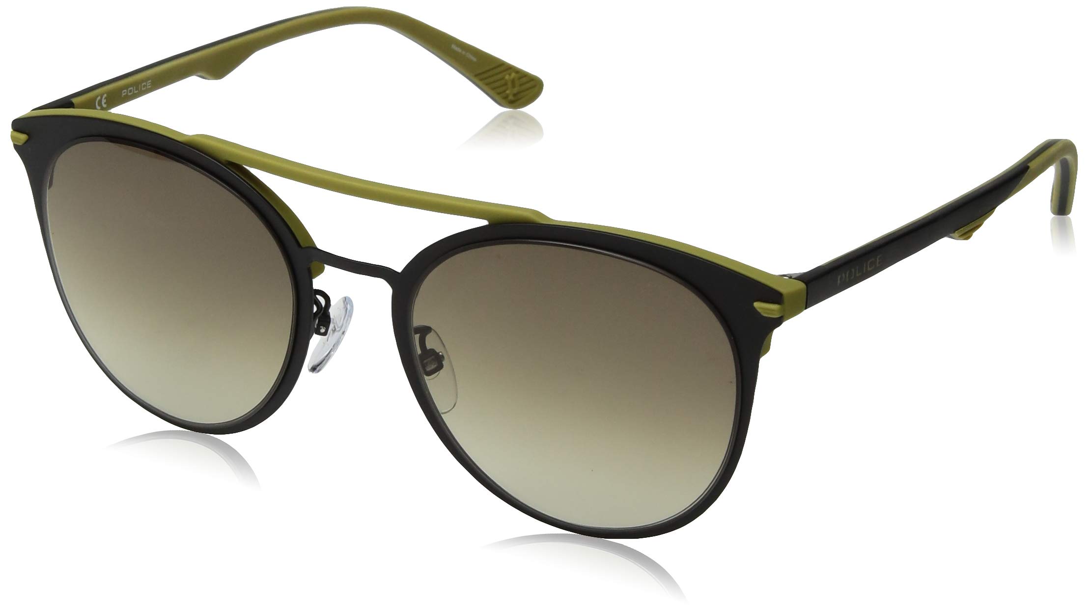 Police Men's Spl494 Square Sunglasses, Gold, 54 mm