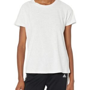 adidas Women's Id Winners Tee, White/Medium Grey Heather/Solid Grey, Medium