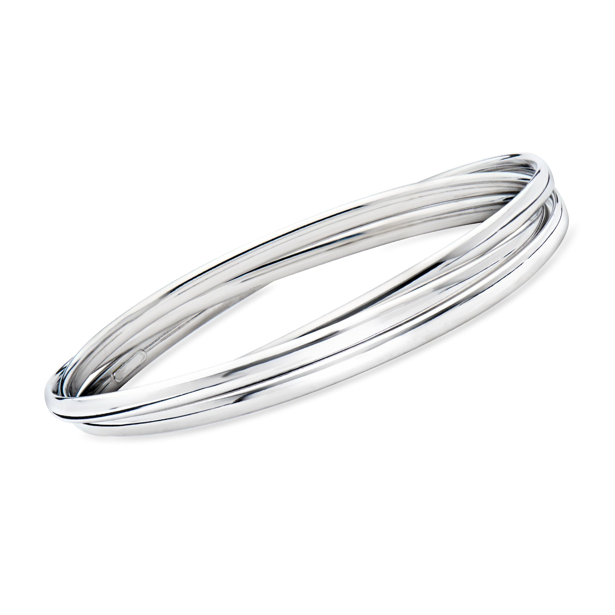 Ross-Simons Italian Sterling Silver Rolling Bangle Bracelet. 7.5 inches