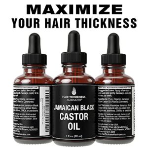 Jamaican Black Castor Oil For Hair Growth. Vegan Scalp Treatment For Women, Men with Dry, Frizzy, Weak Hair, Hair Loss 1oz