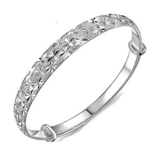 lsdmy fashion 925 silver plated jewelry silver bracelet bangle for women gift (cd)