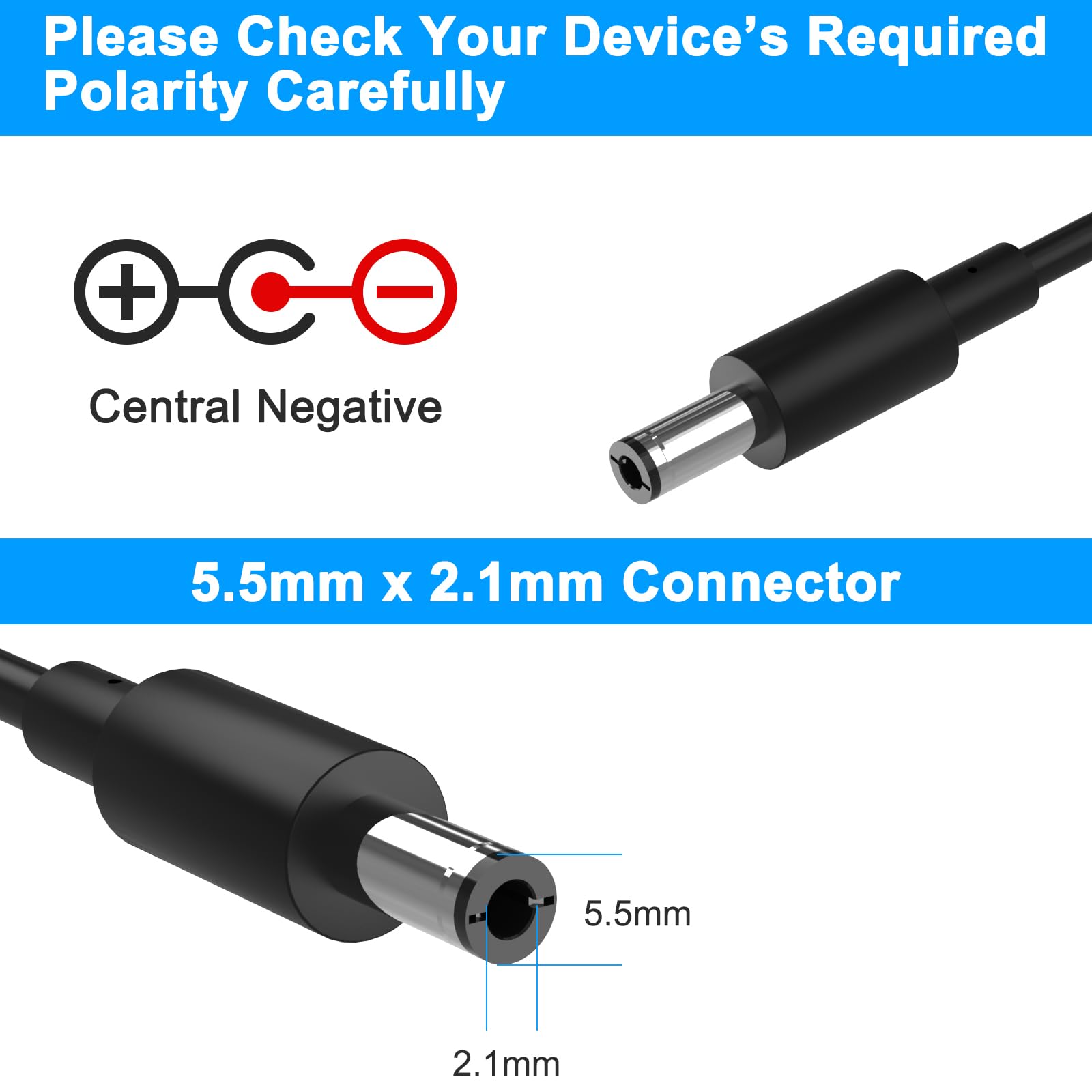 9V AC Power Supply Adapter for BOSS Guitar Pedal Compatible with Boss OC-5 RC-1 CH-1 SY-1 DD-8 RV-6 CS-3 MT-2 SD-1 MT-2W BD-2W PSA-120S ME-80 GT-100 DB-90, Casio Keyboard, Center Negative (10FT)