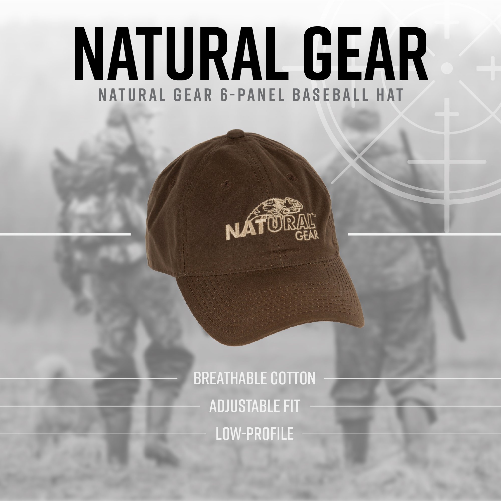 Natural Gear Waxed Canvas Logo Cap (Brown)