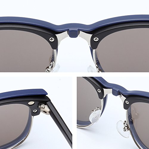 JIM HALO Magnetic 5Pcs Polarized Clip-on Sunglasses Square Lenses Plastic Frame for Night Driving (2218A)