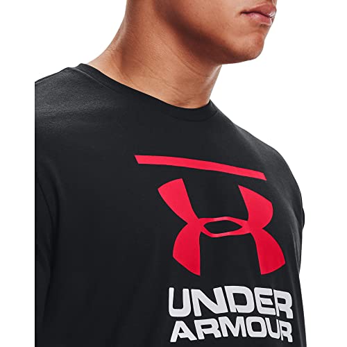 Under Armour Mens Global Foundation Short-Sleeve T-Shirt , Black (001)/Red , Large