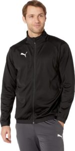 puma mens liga training transitional jacket, black/white, large us