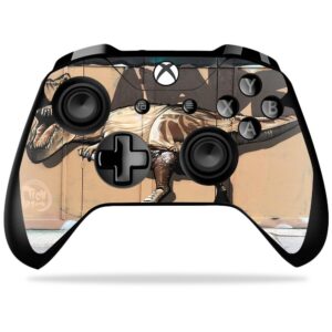 MightySkins Skin Compatible with Microsoft Xbox One X Controller - Street Dino | Protective, Durable, and Unique Vinyl Decal wrap Cover | Easy to Apply, Remove, and Change Styles | Made in The USA