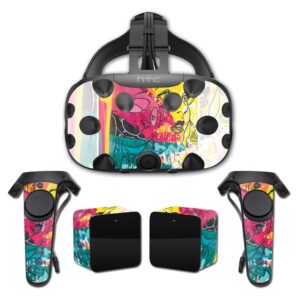 mightyskins skin compatible with htc vive full coverage - play it cool | protective, durable, and unique vinyl decal wrap cover | easy to apply, remove, and change styles | made in the usa