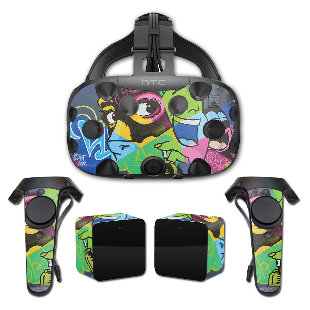 MightySkins Skin Compatible With HTC Vive Full Coverage - Spray Faces | Protective, Durable, and Unique Vinyl Decal wrap cover | Easy To Apply, Remove, and Change Styles | Made in the USA