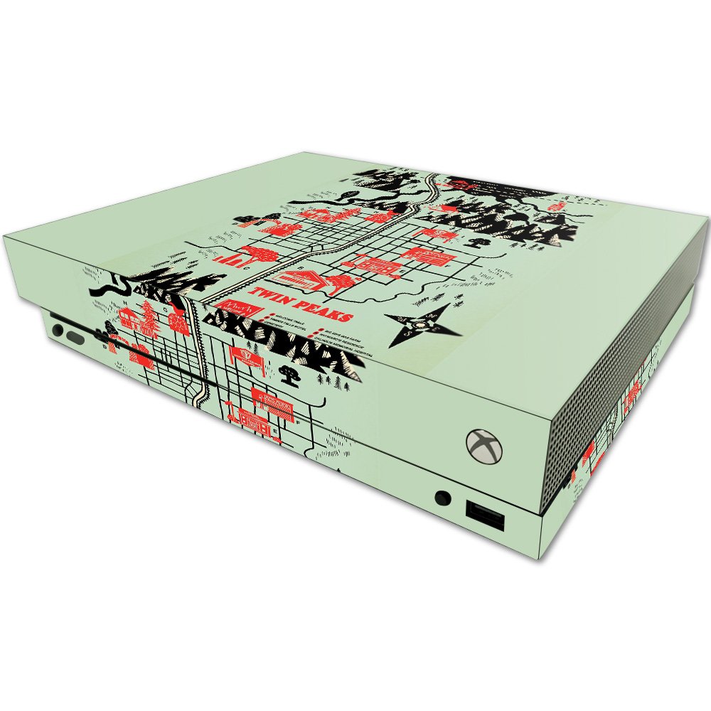 MightySkins Skin Compatible with Microsoft One X Console Only - Twin Peaks Map | Protective, Durable, and Unique Vinyl Decal wrap Cover | Easy to Apply, Remove, and Change Styles | Made in The USA