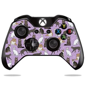 mightyskins skin compatible with microsoft xbox one or one s controller - cat chaos | protective, durable, and unique vinyl wrap cover | easy to apply, remove, and change styles | made in the usa