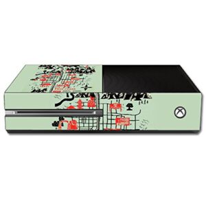 mightyskins skin compatible with microsoft xbox one - twin peaks map | protective, durable, and unique vinyl decal wrap cover | easy to apply, remove, and change styles | made in the usa