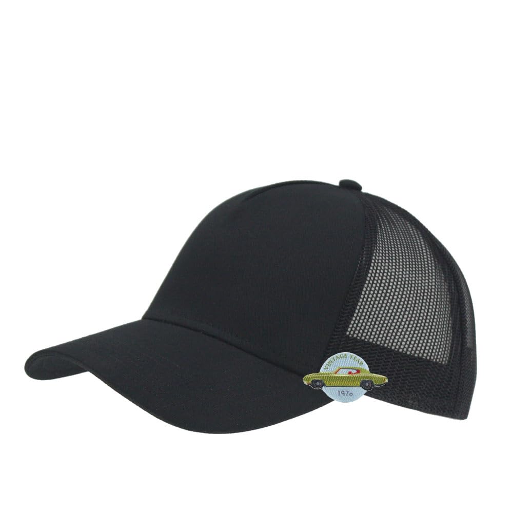 Plain Two Tone Cotton Twill Mesh Adjustable Trucker Baseball Cap