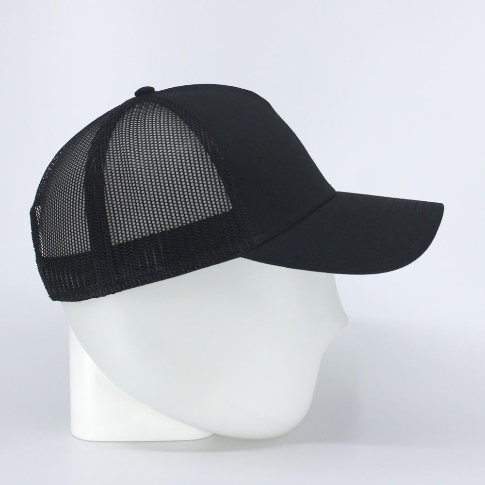 Plain Two Tone Cotton Twill Mesh Adjustable Trucker Baseball Cap