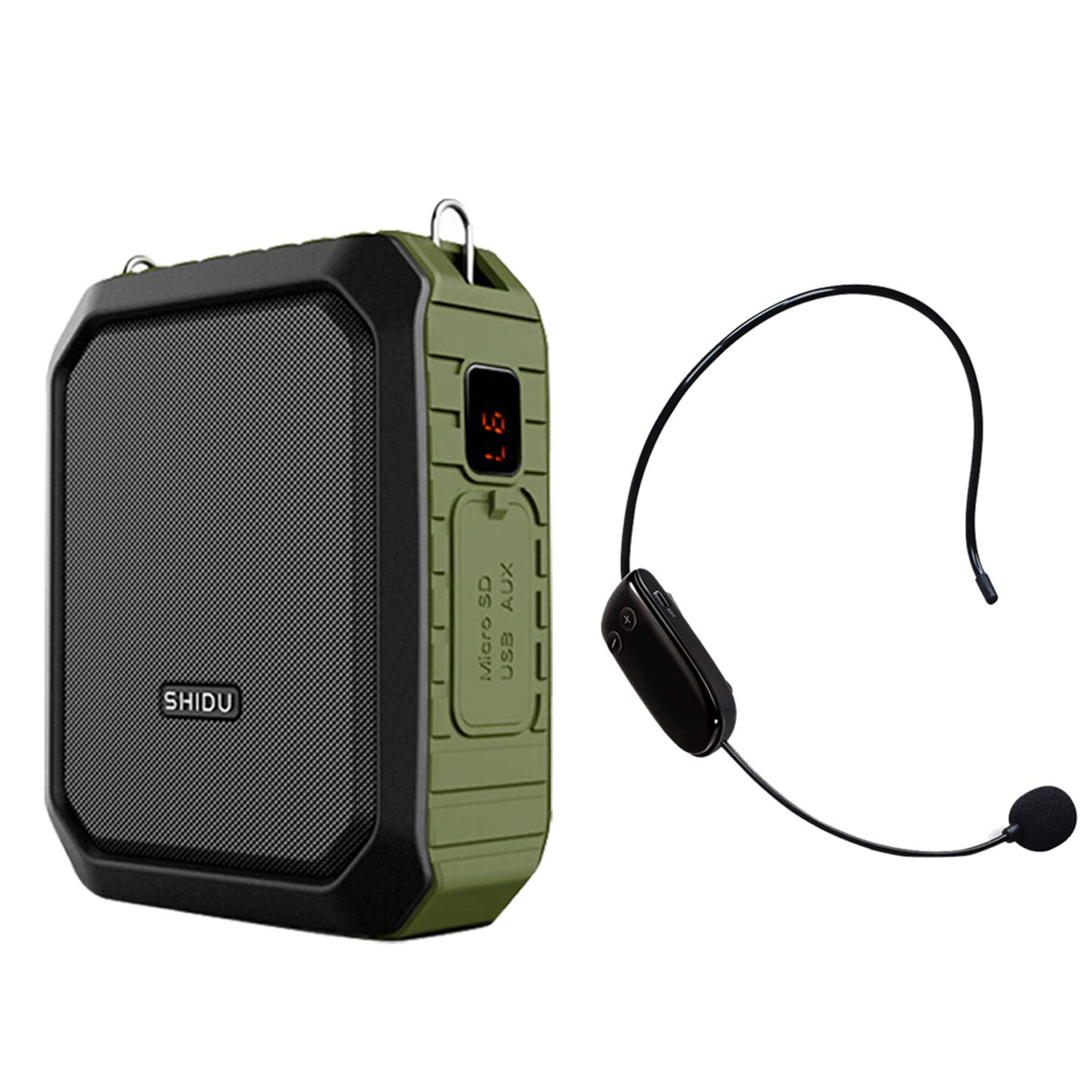 Wireless Voice Amplifier Bluetooth Teacher Microphone 18W Waterproof Portable Voice Amplifier Headset Mic Rechargeable Voice Enhancer Personal Microphone for Classroom Outdoors