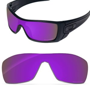 tintart performance replacement lenses compatible with oakley batwolf oo9101 polarized etched-plum purple