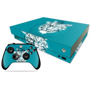 mightyskins skin compatible with microsoft xbox one x - white tiger | protective, durable, and unique vinyl decal wrap cover | easy to apply, remove, and change styles | made in the usa