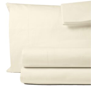 decfair 100% egyptian cotton king sheet set 1000 thread count ivory luxury hotel soft and smooth king size bed sheets set 16" deep pocket extra long staple cotton sateen weave bedding - 4 piece