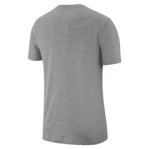 Nike Men's Dry Tee Drifit Cotton Crew Solid, Carbon Heather/White, Medium