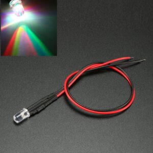 uxcell 30Pcs 5mm Pre Wired LED, Slow Flashing DC9-12V Clear Lens, Light Emitting Diodes