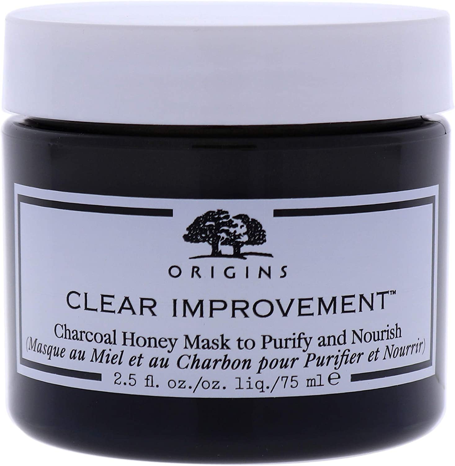 Origins Clear Improvement Charcoal Honey Mask To Purify & Nourish, 2.5 Fl Oz