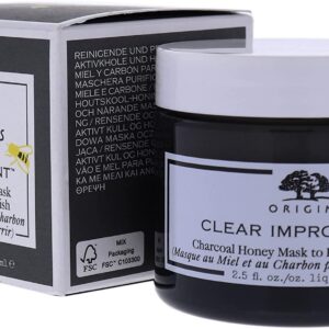 Origins Clear Improvement Charcoal Honey Mask To Purify & Nourish, 2.5 Fl Oz