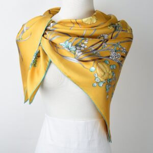 corciova Naples Yellow Western Neck Scarf Men Neckerchief 21x21 Women Silk Hair Scarf Ladies Short Bandana Headband Headscarf