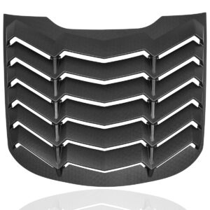 CUMART 2015-2023 Rear Window Louvers Windshield Sun Shade Cover Lambo Style Matte Black Compatible with Ford Mustang 2015 2016 2017 2018 2019 2020 2021 …