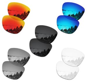 smartvlt set of 5 men's replacement lenses for oakley frogskins oo9013 sunglass combo pack s01