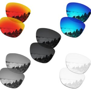 SmartVLT Set of 5 Men's Replacement Lenses for Oakley Frogskins OO9013 Sunglass Combo Pack S01